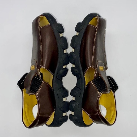 KENZO Junior Original Brown Leather Open Weave Monk Strap Sandals Sz 5.5US/37EU. - Picture 9 of 16